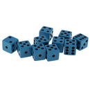 Pack of 10 Pieces 18mm Six Sided D6 Spot Dice for D&D TRPG Party Game Toy Blue