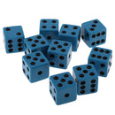 Pack of 10 Pieces 18mm Six Sided D6 Spot Dice for D&D TRPG Party Game Toy Blue