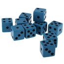 Pack of 10 Pieces 18mm Six Sided D6 Spot Dice for D&D TRPG Party Game Toy Blue