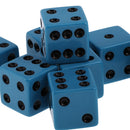 Pack of 10 Pieces 18mm Six Sided D6 Spot Dice for D&D TRPG Party Game Toy Blue