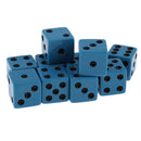 Pack of 10 Pieces 18mm Six Sided D6 Spot Dice for D&D TRPG Party Game Toy Blue