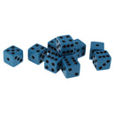 Pack of 10 Pieces 18mm Six Sided D6 Spot Dice for D&D TRPG Party Game Toy Blue