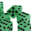 Pack of 10 Pieces 18mm Six Sided D6 Spot Dice for D&D TRPG Party Game Toy Green