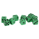 Pack of 10 Pieces 18mm Six Sided D6 Spot Dice for D&D TRPG Party Game Toy Green