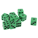 Pack of 10 Pieces 18mm Six Sided D6 Spot Dice for D&D TRPG Party Game Toy Green