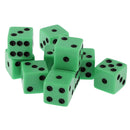 Pack of 10 Pieces 18mm Six Sided D6 Spot Dice for D&D TRPG Party Game Toy Green