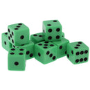 Pack of 10 Pieces 18mm Six Sided D6 Spot Dice for D&D TRPG Party Game Toy Green