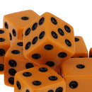 Pack of 10 Pieces 18mm Six Sided D6 Spot Dice for D&D TRPG Party Game Toy Orange