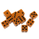 Pack of 10 Pieces 18mm Six Sided D6 Spot Dice for D&D TRPG Party Game Toy Orange