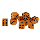 Pack of 10 Pieces 18mm Six Sided D6 Spot Dice for D&D TRPG Party Game Toy Orange