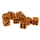 Pack of 10 Pieces 18mm Six Sided D6 Spot Dice for D&D TRPG Party Game Toy Orange