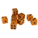 Pack of 10 Pieces 18mm Six Sided D6 Spot Dice for D&D TRPG Party Game Toy Orange
