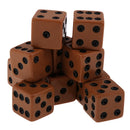 Pack of 10 Pieces 18mm Six Sided D6 Spot Dice for D&D TRPG Party Game Toy Brown