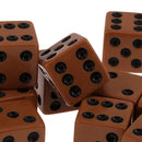 Pack of 10 Pieces 18mm Six Sided D6 Spot Dice for D&D TRPG Party Game Toy Brown