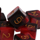 Pack of 10 Dual Colored Six Sided D6 Dice for D&D TRPG Games Red & Black