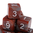 Pack of 10 Dual Colored Six Sided D6 Dice for D&D TRPG Games Brown & Gray