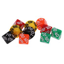 Pack of 10 Acrylic Ten Sided D(00-90) Dices for D&D TRPG Party Game Toys