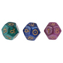 3 Pieces of Pearl 12-sided Astrology Dice for Constellation Divination Toys
