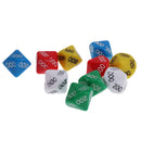 Pack of 10 Acrylic Ten Sided D(000-900) Dices for D&D TRPG Party Game Toys
