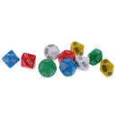 Pack of 10 Acrylic Ten Sided D(000-900) Dices for D&D TRPG Party Game Toys