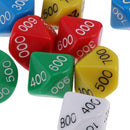 Pack of 10 Acrylic Ten Sided D(000-900) Dices for D&D TRPG Party Game Toys
