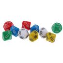 Pack of 10 Acrylic Ten Sided D(000-900) Dices for D&D TRPG Party Game Toys