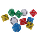 Pack of 10 Acrylic Ten Sided D(000-900) Dices for D&D TRPG Party Game Toys