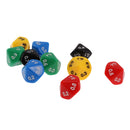 Pack of 10 Acrylic Ten Sided D(0.0-0.9) Dices for D&D TRPG Party Game Toys