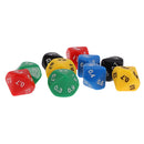 Pack of 10 Acrylic Ten Sided D(0.0-0.9) Dices for D&D TRPG Party Game Toys