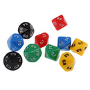 Pack of 10 Acrylic Ten Sided D(0.0-0.9) Dices for D&D TRPG Party Game Toys