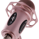 Computer 3.5mm Studio Condenser Microphone Recording w/ Stand Rose Golden
