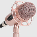 Computer 3.5mm Studio Condenser Microphone Recording w/ Stand Rose Golden