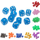 Pack of 10 Acrylic Six Sided D6 Dice for D&D TRPG Party Board Game Toys Blue