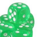 Pack of 10 Acrylic Six Sided D6 Dice for D&D TRPG Party Board Game Toys Grass Green