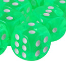 Pack of 10 Acrylic Six Sided D6 Dice for D&D TRPG Party Board Game Toys Green