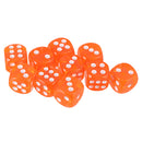 Pack of 10 Acrylic Six Sided D6 Dice for D&D TRPG Party Board Game Toys Orange