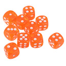 Pack of 10 Acrylic Six Sided D6 Dice for D&D TRPG Party Board Game Toys Orange