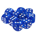 Pack of 10 Acrylic Six Sided D6 Dice for D&D TRPG Party Board Game Toys Dark Blue