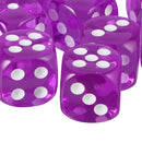 Pack of 10 Acrylic Six Sided D6 Dice for D&D TRPG Party Board Game Toys Purple