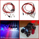 RC Car Parts 6 Pieces LED Lamp Headlight Taillight For 1/10 RC Car