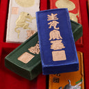 Asia Old 7 Colors Carved Zodiac Chinese Calligraphy Painting Ink Stick