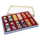Asia Old 7 Colors Carved Zodiac Chinese Calligraphy Painting Ink Stick
