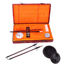 Chinese Calligraphy Set Inkstone + Writing and Painting Brush + Ink Block + Seal + Inkpad + Pen Rack + Water Bowl (Basic)