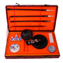 Chinese Calligraphy Set Inkstone + Writing and Painting Brush + Ink Block + Seal + Inkpad + Pen Rack + Water Bowl (Basic)
