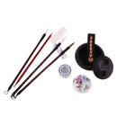 Chinese Calligraphy Set Inkstone + Writing and Painting Brush + Ink Block + Seal + Inkpad + Pen Rack + Water Bowl (Basic)