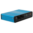 External Sound Card USB 6Channel 5.1 Audio S/Pdif PC Netbook UKS/PDIF Blue