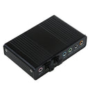 External Sound Card USB 6Channel 5.1 Audio S/Pdif PC Netbook Laptop UKS/PDIF Black