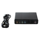 External Sound Card USB 6Channel 5.1 Audio S/Pdif PC Netbook Laptop UKS/PDIF Black