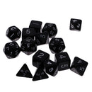 Acrylic Multi Sided Dice Games D&D RPG Game Board Game Party w/ Bag Black