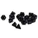 Acrylic Multi Sided Dice Games D&D RPG Game Board Game Party w/ Bag Black